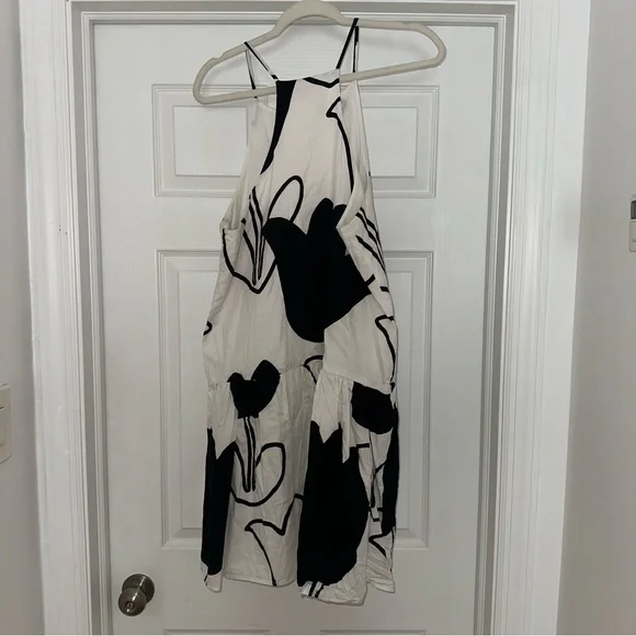 Anthropologie Corey Lynn Calter Drop Waist Black and White Dress - Picture 5 of 6